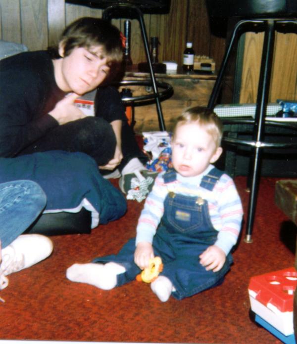 Brad and his nephew Vinny 1985
